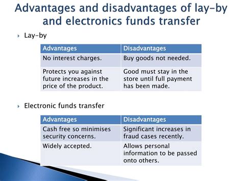 electronic funds transfer advantages and disadvantages|Electronic Fund Transfer payment: Its benefits & types.